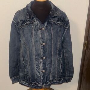 Back in the Saddle Distressed Jean Jacket size 2X